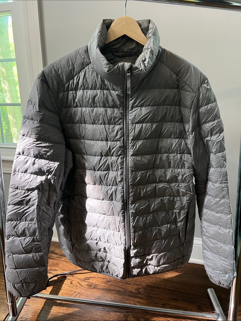 Quilted Lightweight Puffer Jacket Ultra Light Down Extra Warm - Gray